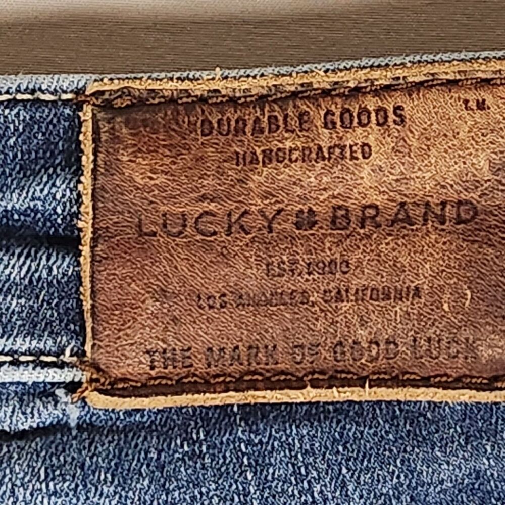 Lucky Brand Ava Crop Jeans Womens 8/29 Blue Skinny Raw Hem Stretch Denim - Picture 7 of 15